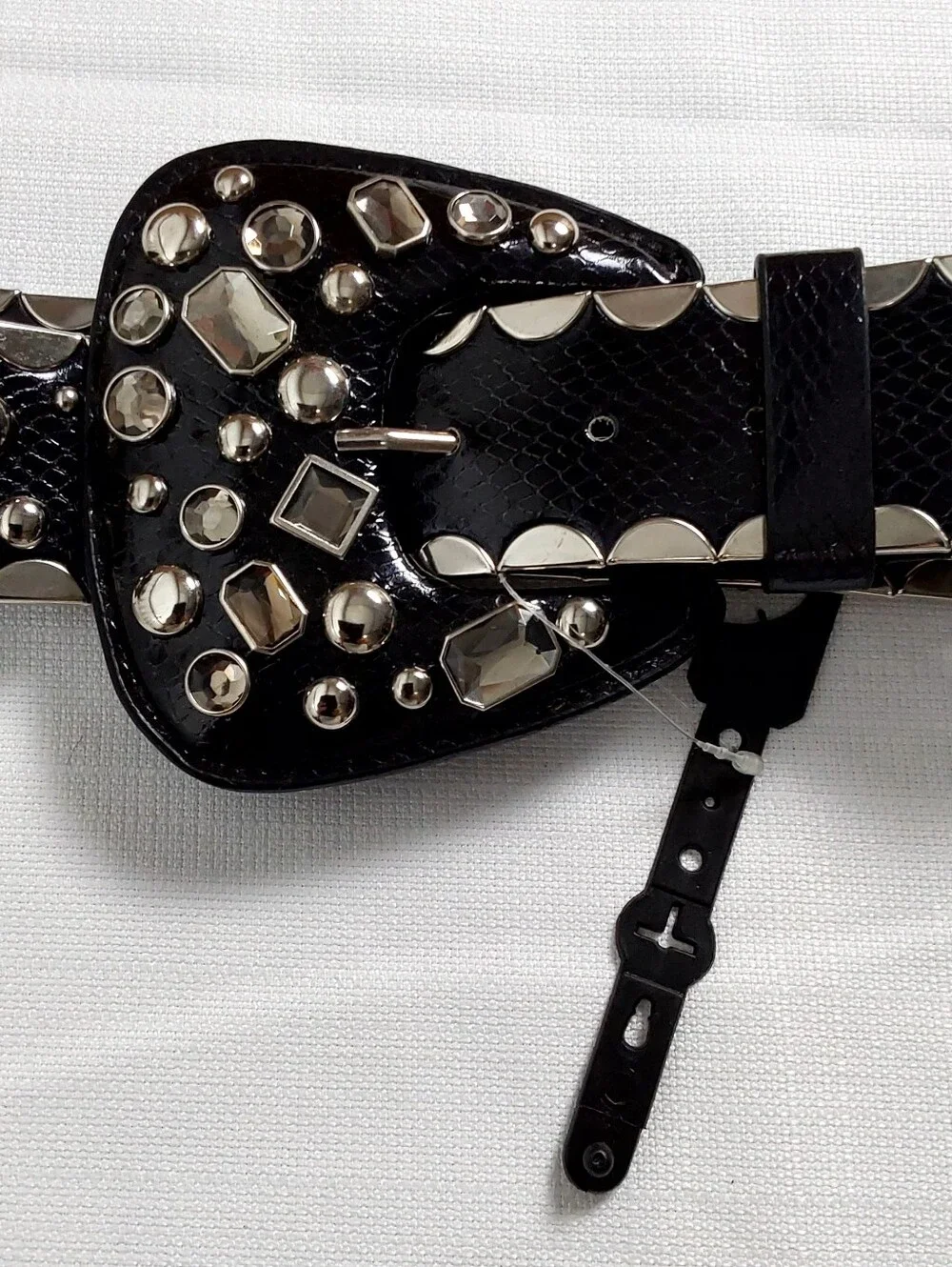 Studded Black Western Buckle Belt
